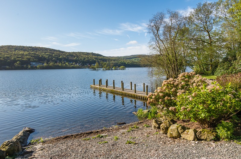 A timber jetty at Hammerhole, Cumbria